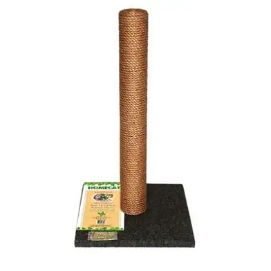 Homecat когтеточка-столбик для кошек МАКСИ, серая, джут и ковролин