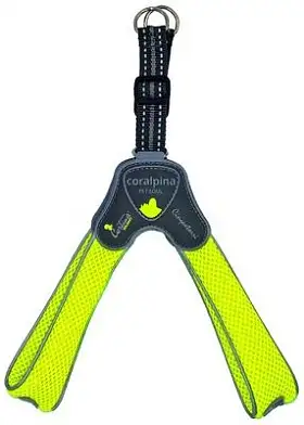 Cortina (Coralpina) мягкая шлейка для собак "Супер Комфорт", неоновый желтый