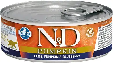 Farmina n&d pumpkin консервы для кошек (ягненок, черника и тыква)