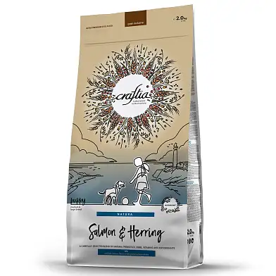 CRAFTIA NATURA сухой корм для щенков средних и крупных пород с лососем и сельдью